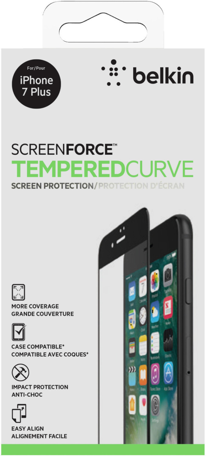 Belkin TemperedCurve (iPhone 8 Plus) black