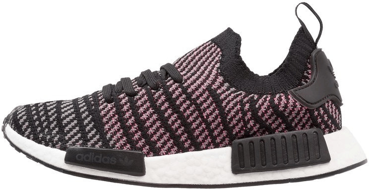 Adidas NMD R1 STLT Primeknit core black grey four solar pink ab