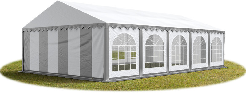 Toolport Tente de réception Premium 5 x 10 m blanc/gris