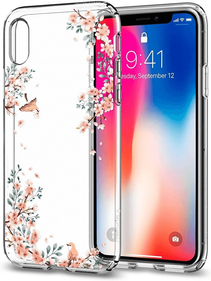 Spigen Case Liquid Crystal Blossom (iPhone X) Nature, cherry blossom