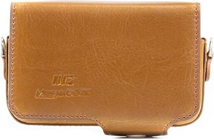 MegaGear Protective Leather Case f. Compact Camera light brown