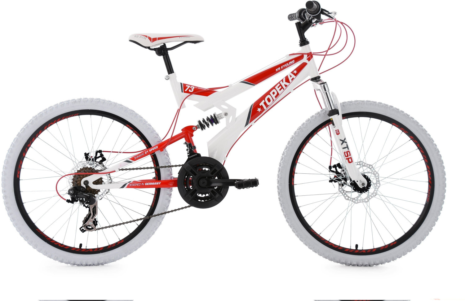 KS Cycling Topeka 24 pouces (blanc-rouge)