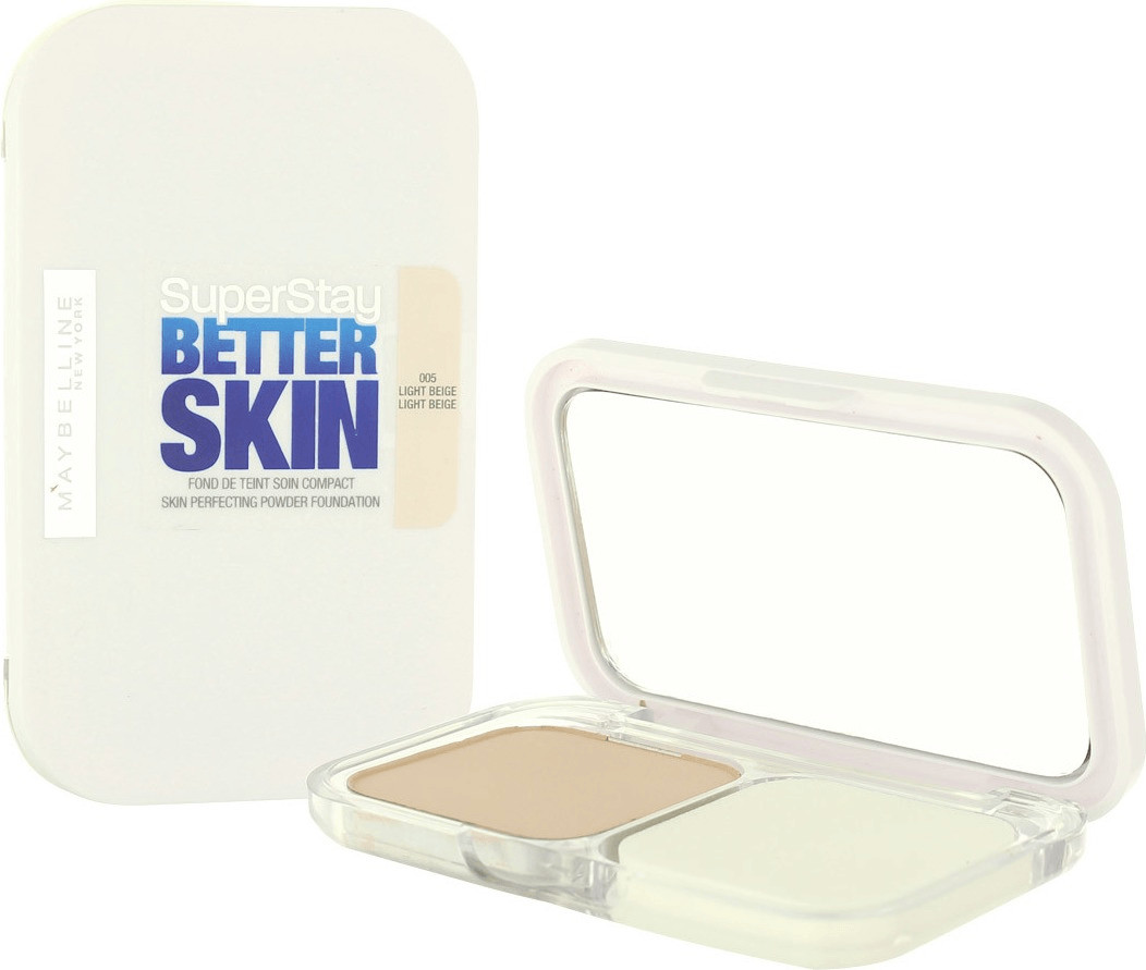 Gemey Maybelline Superstay Better Skin Pefection Powder Foundation 01 Light Beige (9g)