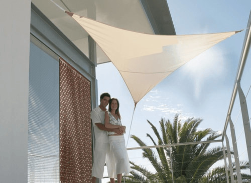 JardiDéco Voile d'ombrage triangulaire 3,60 m sable