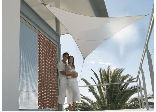 JardiDéco Voile d'ombrage triangulaire 3,60 m taupe