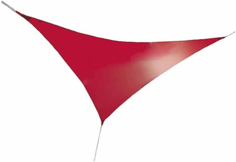 JardiDéco Voile d'ombrage triangulaire 3,60 m rouge tomate