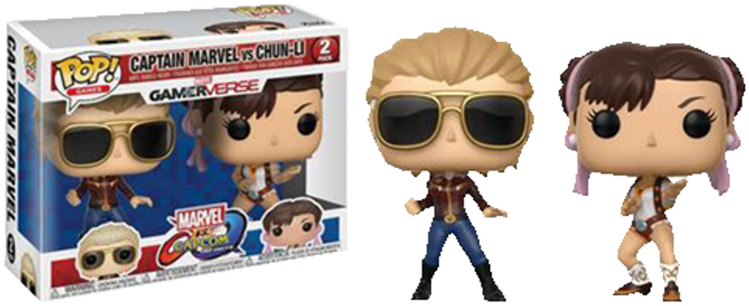 Funko Pop! Games - Marvel vs. Capcom: Captain Marvel vs Chun-Li