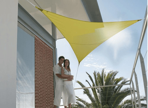 JardiDéco Voile d'ombrage triangulaire 5 m vert anis
