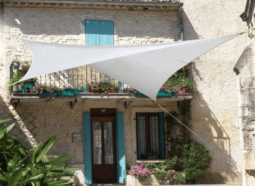 JardiDéco Voile d'ombrage carrée 3,60 m blanc