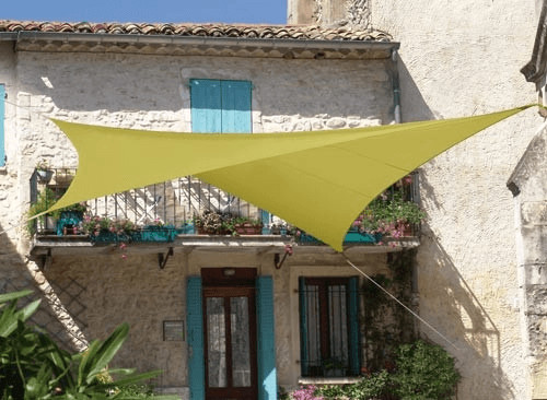 JardiDéco Voile d'ombrage carrée 3,60 m vert anis