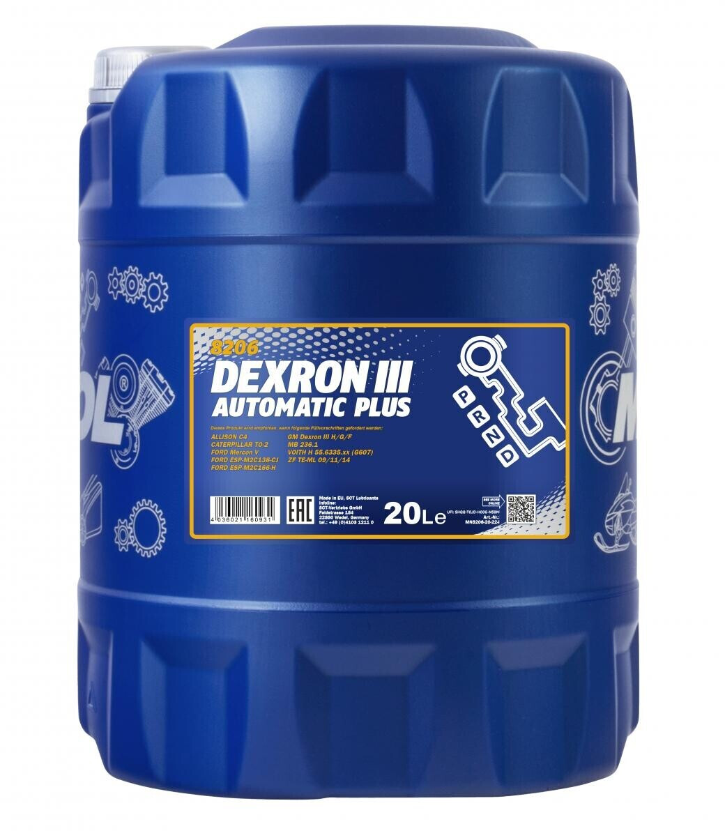 2x MANNOL ATF Öl Dexron III Automatik Getriebeöl Servoöl, 1 L