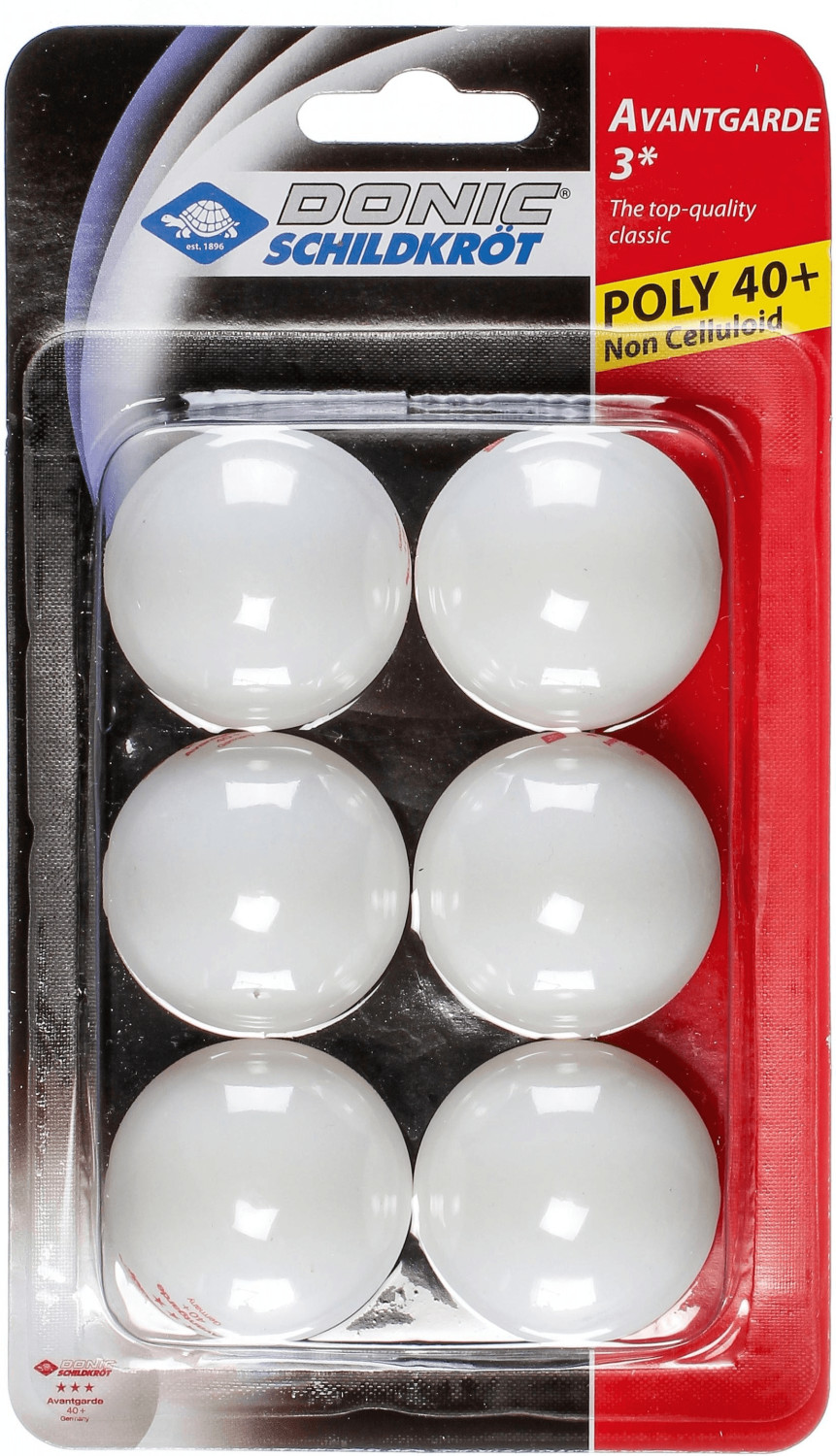 Donic Schildkröt Avantgarde 3-Stern Poly 40+ 6er