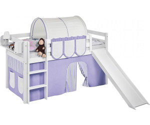 Lilokids Spielbett Jelle Mit Rutsche Und Vorhang Lila Weiss Ab