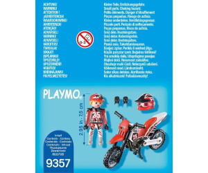 PLAYMOBIL Special Plus 9357 Motocross-Fahrer Motorrad Helm Kappe Handschuhe NEU 