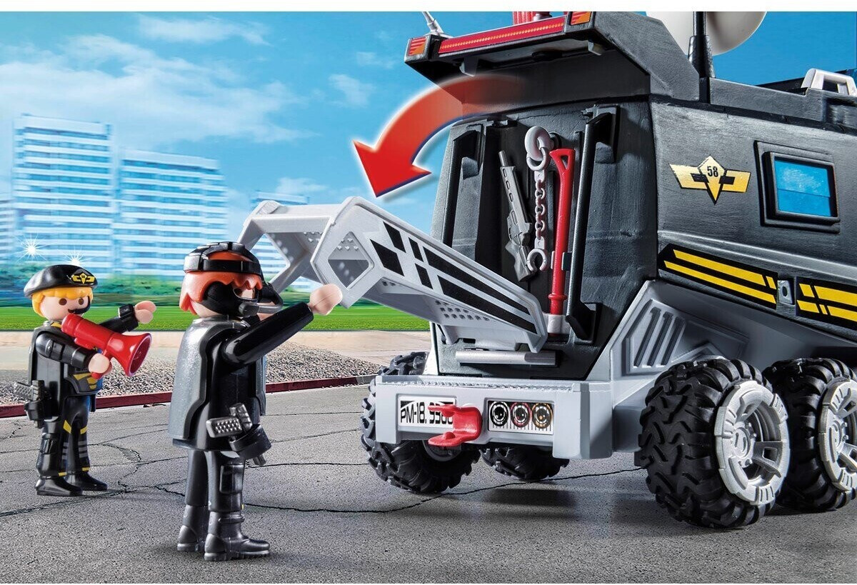 Soldes Playmobil Camion des policiers d'élite avec sirène et gyrophare  (9360) 2024 au meilleur prix sur