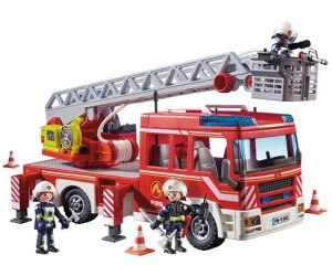 Playmobil City Action 9463 Feuerwehr-Leiterfahrzeug mit Licht und Sound 