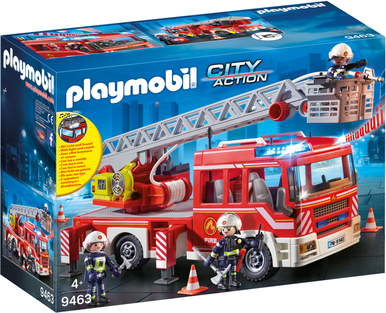 Soldes Playmobil Camion de pompiers avec échelle pivotante (9463) 2024 au  meilleur prix sur