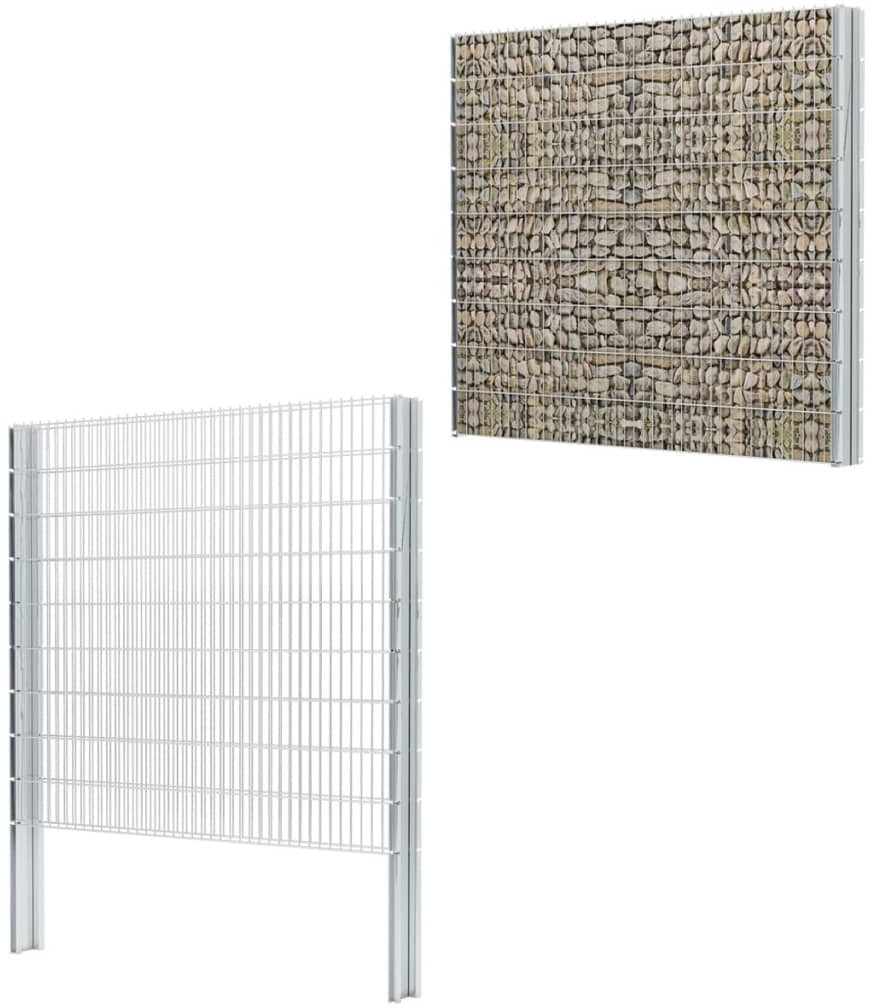 vidaXL Ensemble clôture gabion 2008 x 1830 mm