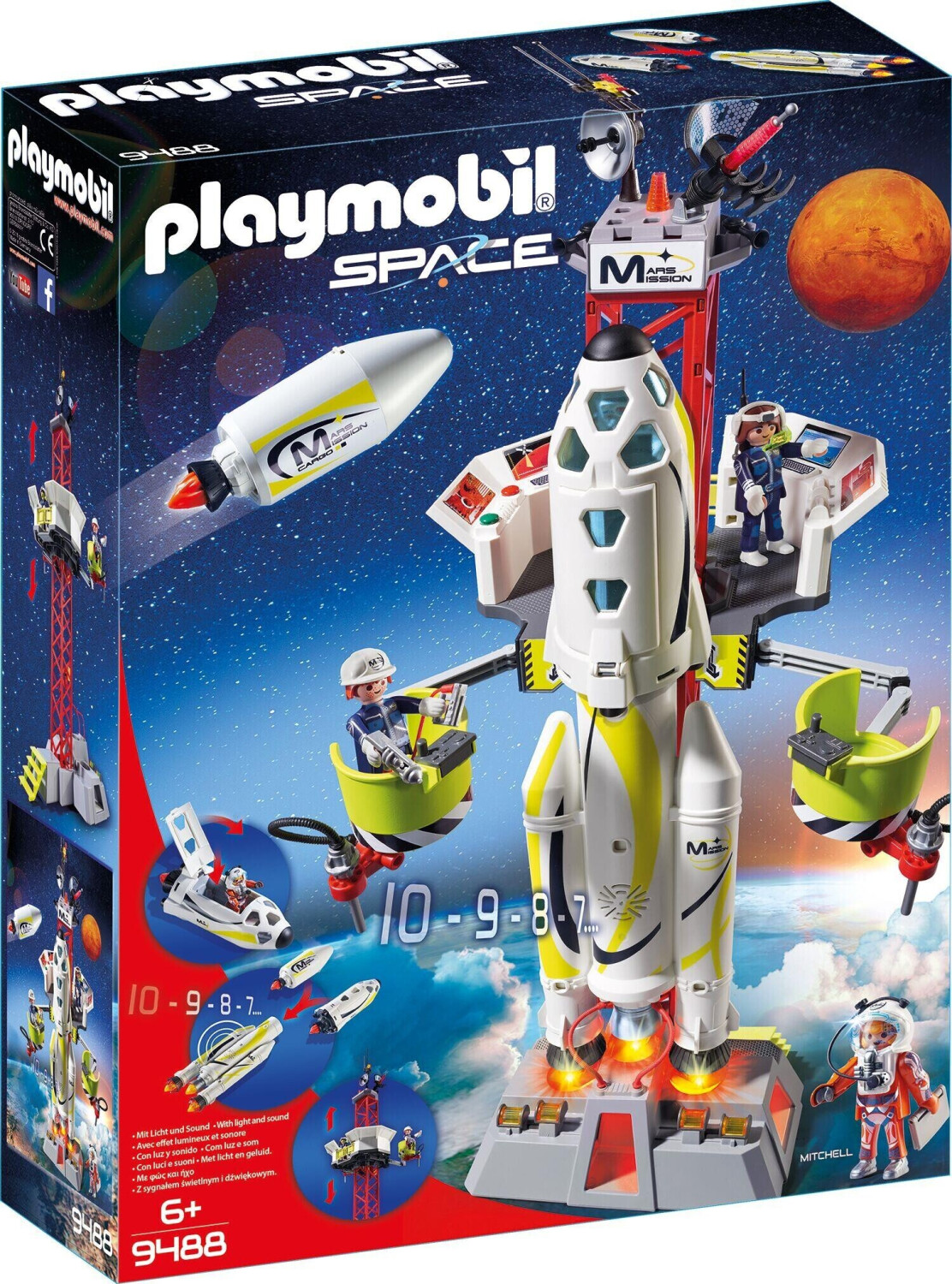 Soldes Playmobil Fusée Mars avec plateforme de lancement (9488) 2024 au  meilleur prix sur