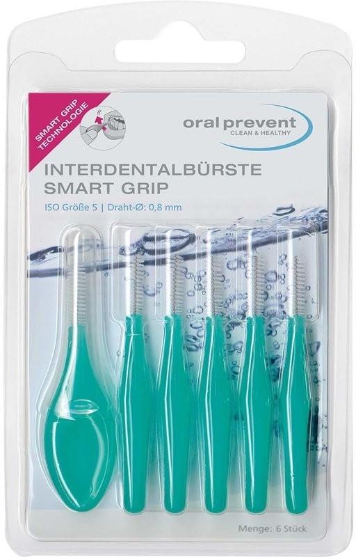 Oral-Prevent Interdental Brush Smart Grip Iso 5 green 0,8 mm (6 pcs.)