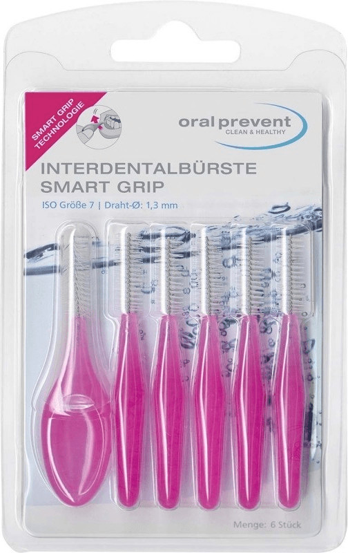 Oral-Prevent Interdental Brush Smart Grip Iso 7 purple 1,3 mm (6 pcs.)