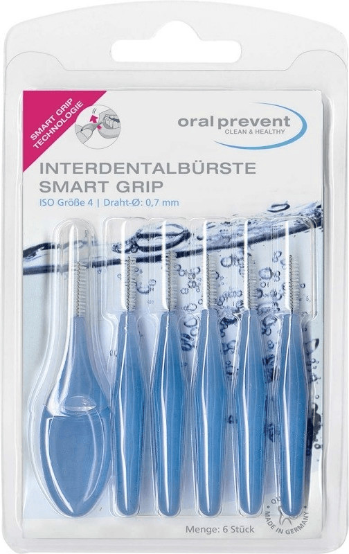 Oral-Prevent Interdental Brush Smart Grip Iso 4 blue 0,7 mm (6 pcs.)