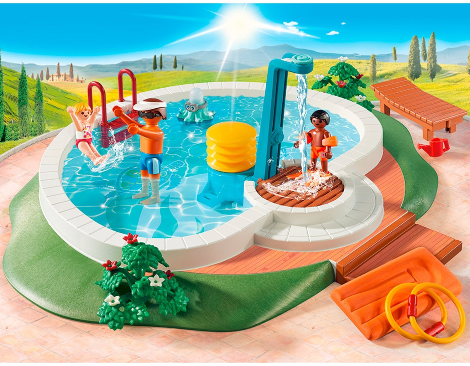 Soldes Playmobil Piscine avec douche (9422) 2024 au meilleur prix sur