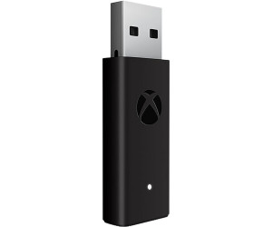 Microsoft Manette sans fil noire Xbox avec Adaptateur PC