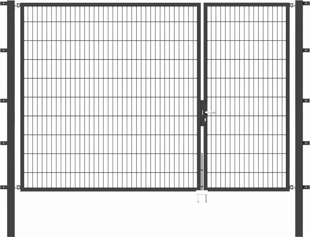 Alberts Flexo 100+200 x 200 cm 6/5/6 Rahmen 40x40 inkl. Pfosten 8 x 8 cm anthrazit