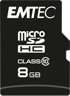 Emtec microSDHC Class 10 Classic - 8 Go (ECMSDM8GHC10CG)