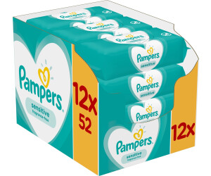 Pampers Sensitive 12 x 56 pcs Caja, 5, 725 kg, 19, 8 cm, 29, 9 cm toallitas húmedas para bebé 
