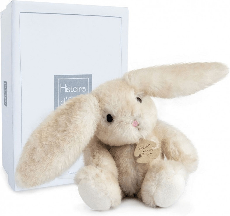 Histoire d'Ours Lapin Fluffy écru 27 cm