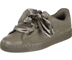 puma basket heart mujer marron