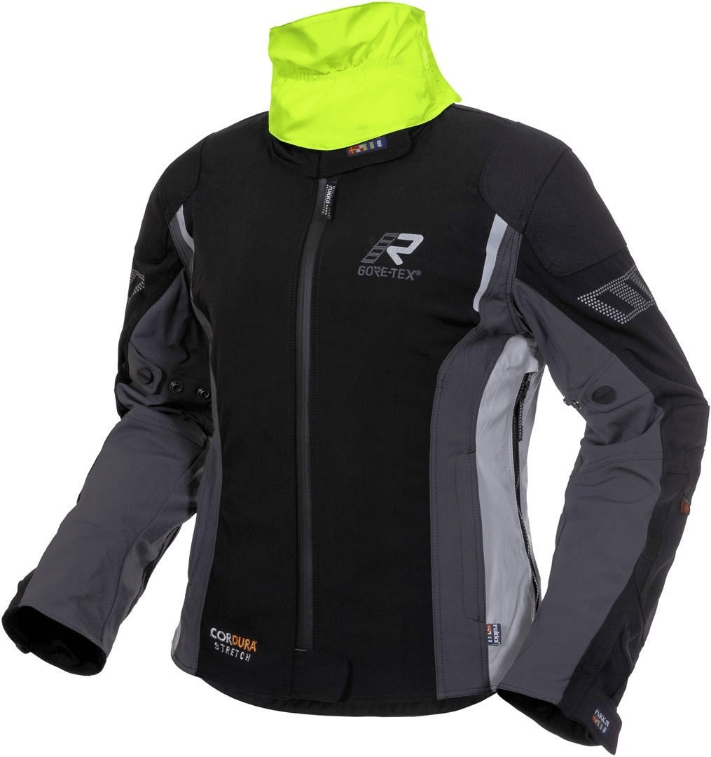 Rukka Blouson Elastina noir/gris/jaune