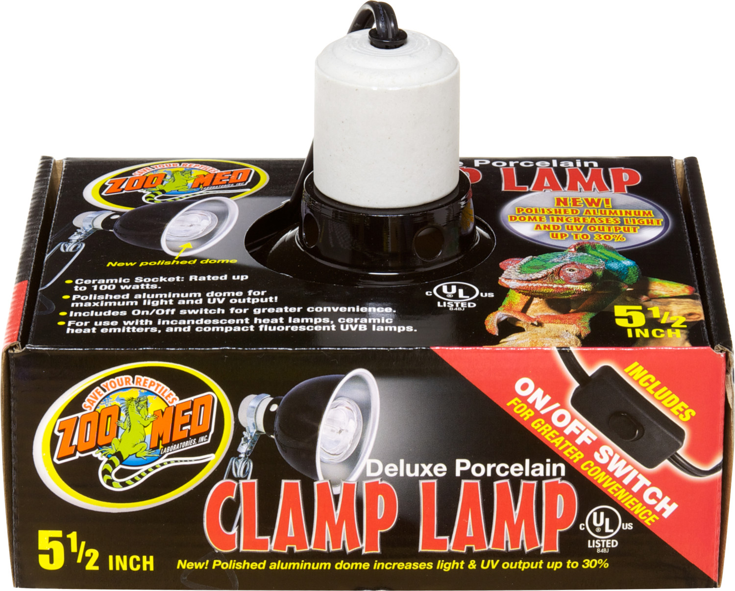 Zoo Med Deluxe Porcelain Clamp Lamp