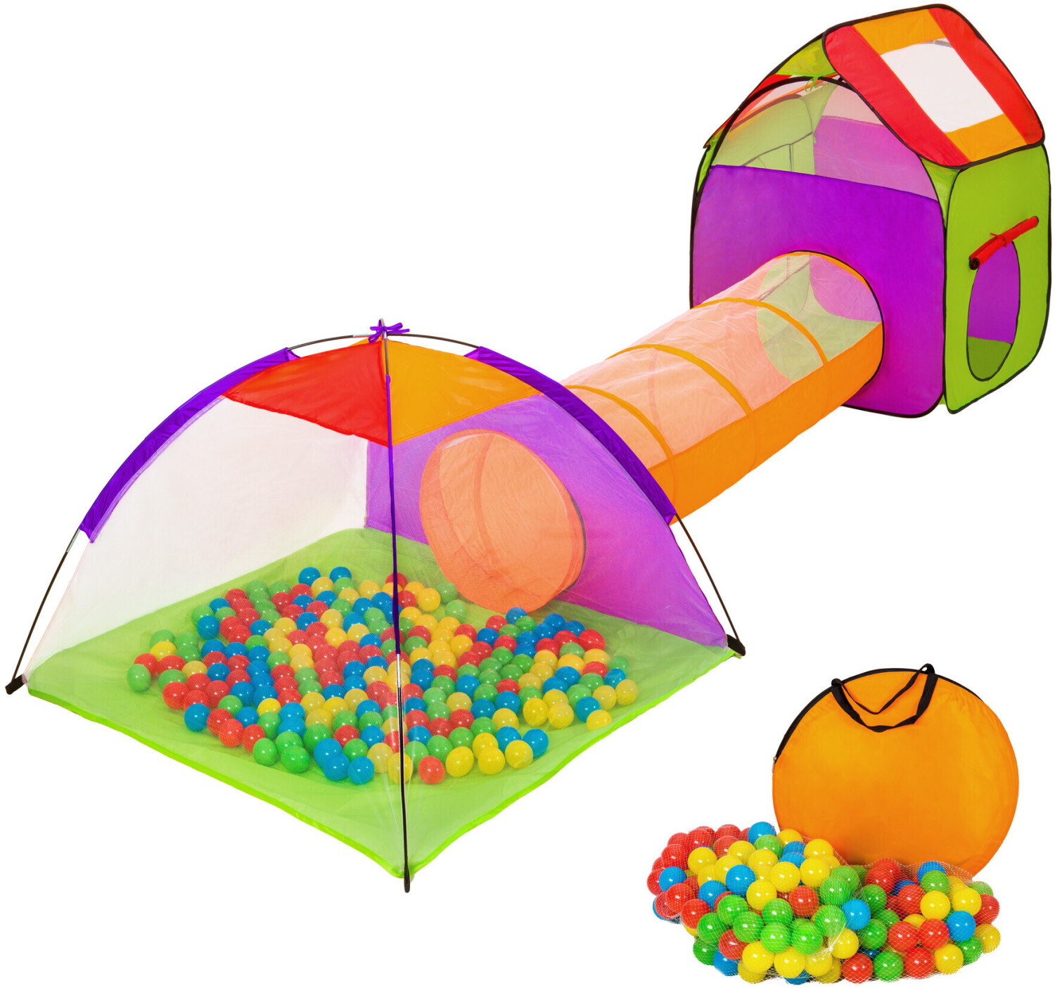 TecTake Tente igloo pour enfants avec tunnel tente de jeu + 200 balles + sac (401027)