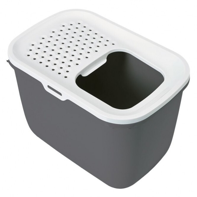 Nobby Bac à litière pour chat anthracite/blanc Nobby Bac à litière pour chat anthracite/blanc