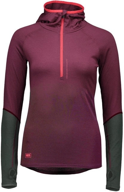 Mons Royale Checklist Hood LS Geo Women