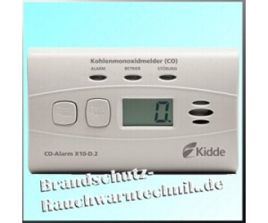 Kidde KohlenMonoxidmelder CO Alarm Melder Gas Warnmelder X10-D.2 NEU OVP 10Jahre