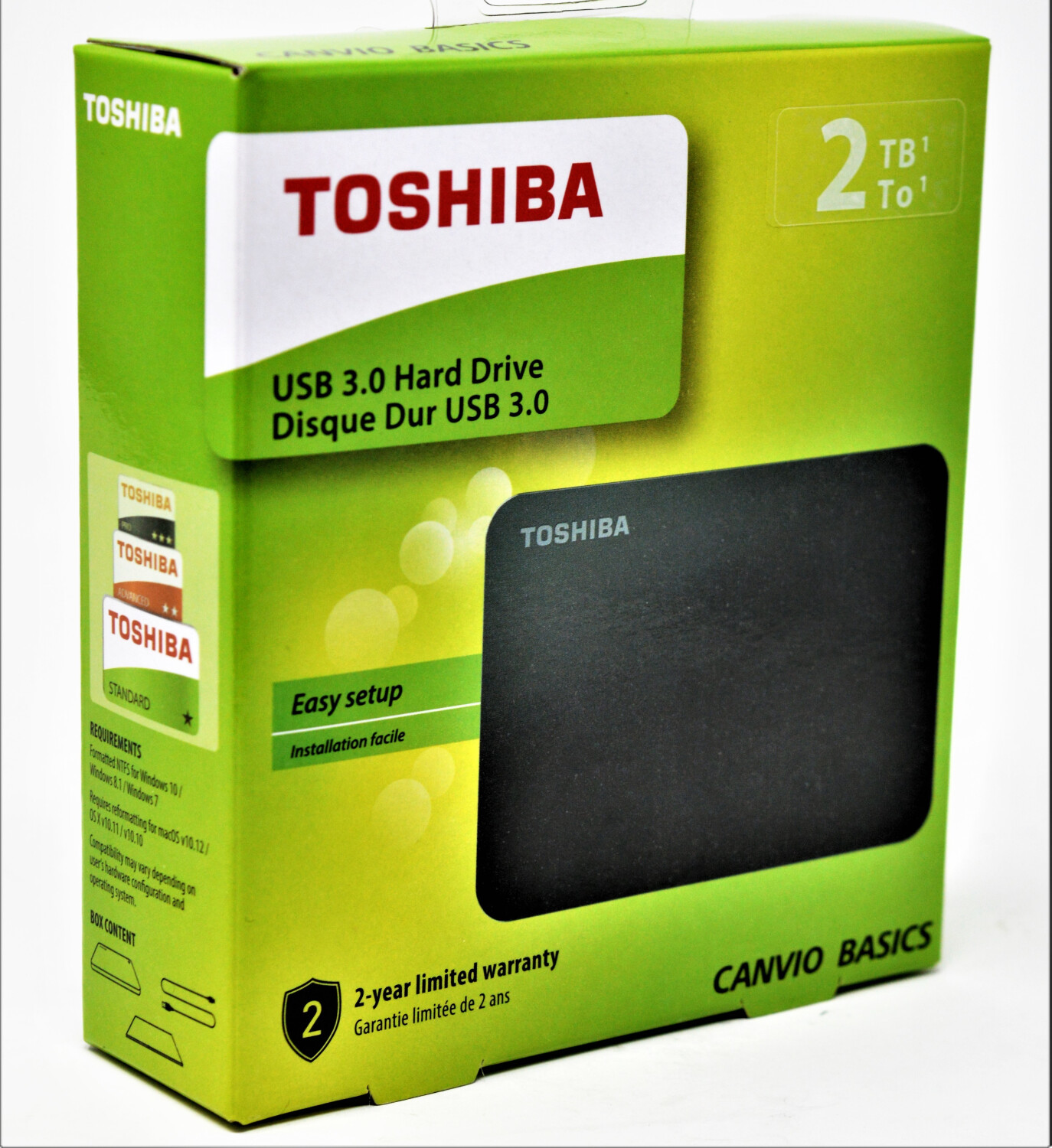 Toshiba - Canvio Basics 2 To - Noir - Disque Dur externe - Rue du Commerce