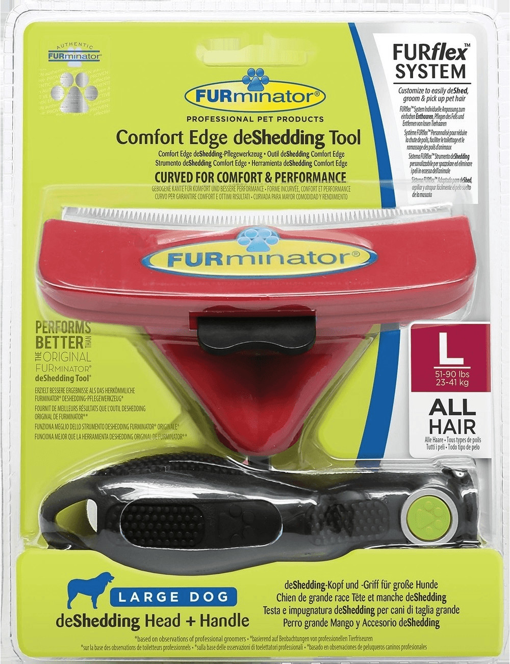 FURminator Comfort Edge deShedding Tool for Dogs L