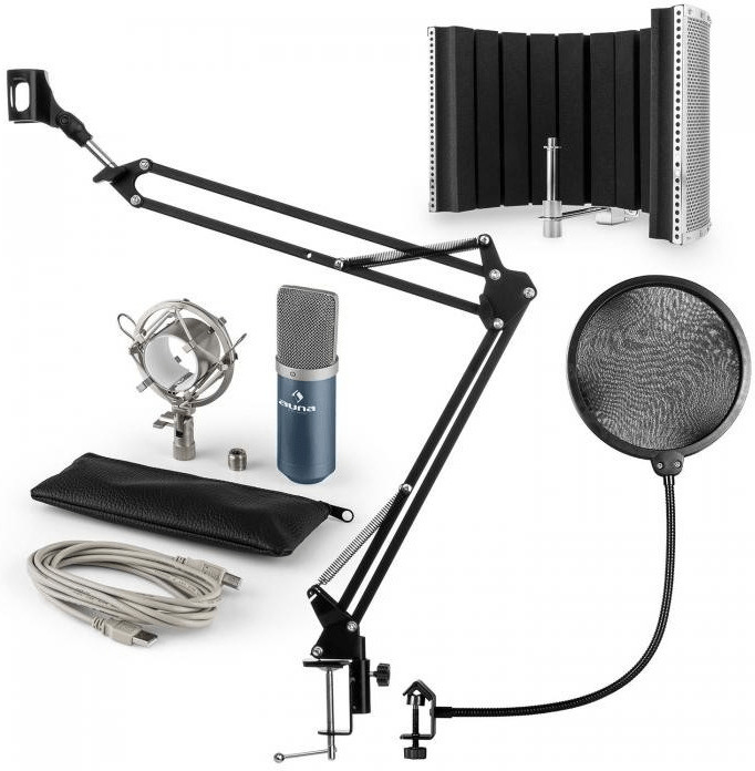 Auna MIC-900BL USB V5 Microphone-Set