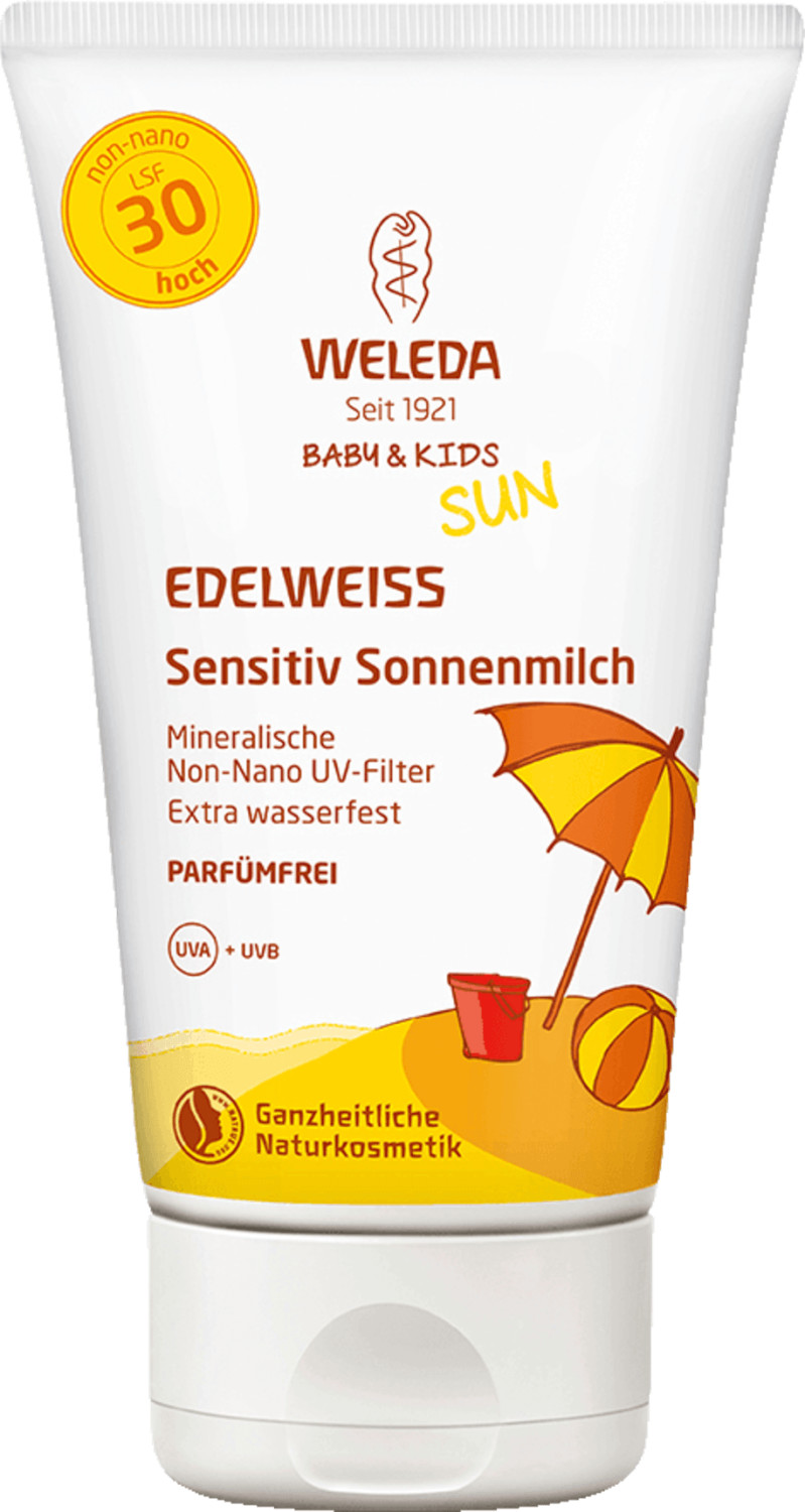 Weleda Edelweiss Sensitiv  lait solaire SPF 30 baby & kids (150 ml)