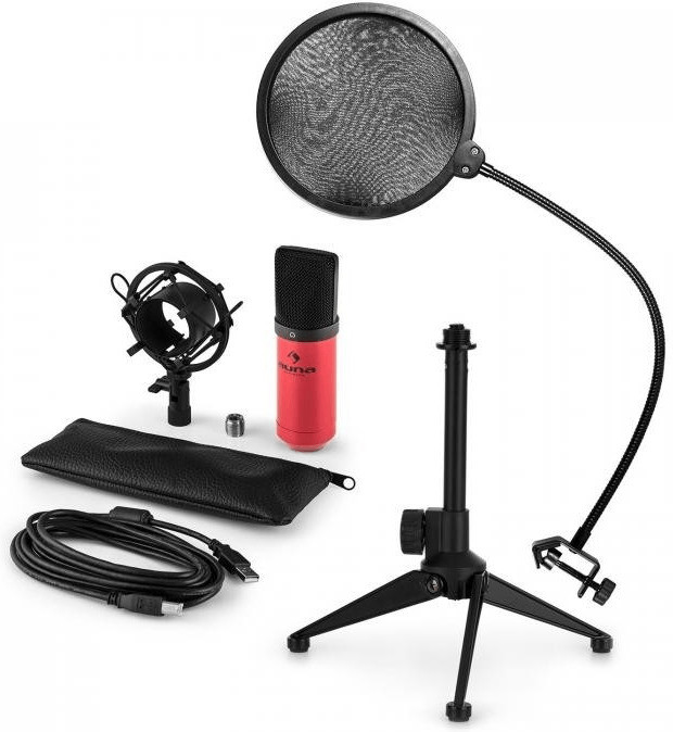 Auna MIC-900RD-LED V2 Microphone-Set