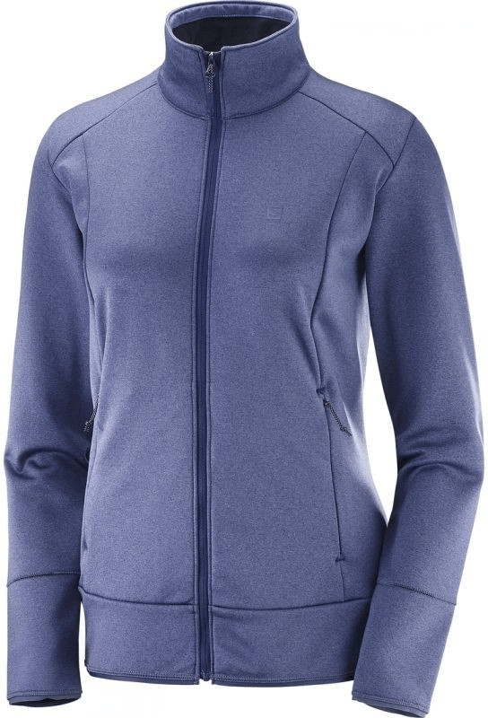 Salomon Veste polaire Discovery FZ femme Crown Blue Heather