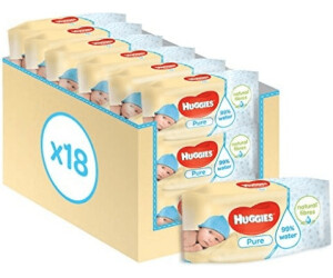  Huggies Toallitas para bebé de agua pura sin fragancia, 56  unidades (paquete de 12) en total 672 toallitas