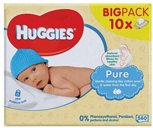 Lingettes bébé Pure HUGGIES : le paquet de 56 à Prix Carrefour