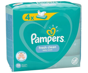 PAMPERS Lingettes fresh clean pour bébé 80 lingettes pas cher