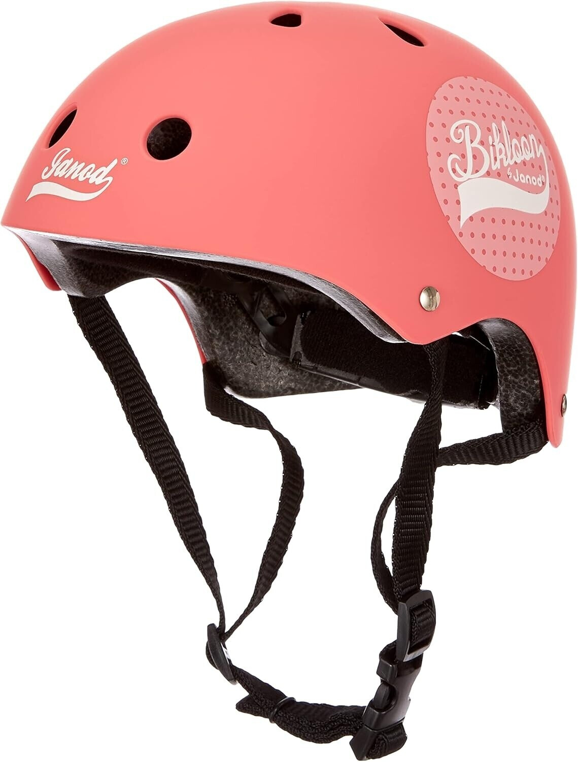 Janod Casque rose à pois Bikloon