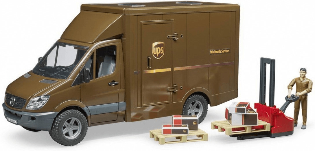 Bruder UPS MB Sprinter avec conducteur et accessoires (02538)